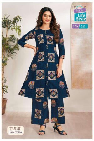 Home Rehmat Boutique Buy Ethnic Suits Online for Weddings MCM Tulsi Vol-2 series 207-216 Cotton wholesale co-ord sets Rehmat Boutique
