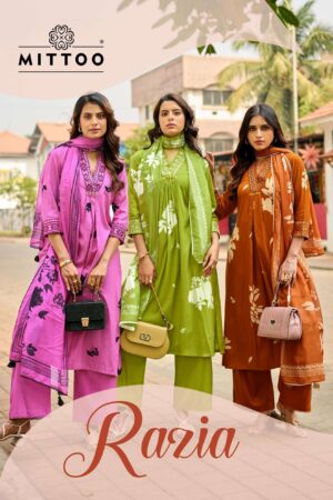 Home Rehmat Boutique Buy Ethnic Suits Online for Weddings mittoo razia series 2001-2006 rayon print wholesale readymade suit Rehmat Boutique