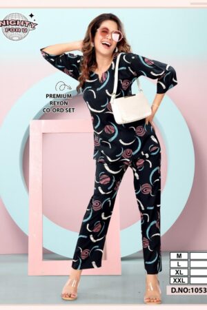 nighty for you 1053 premium REYON CO ORD SET nighty for you 1053 premium REYON CO ORD SET