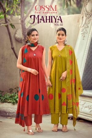 ossm mahiya vol 2 series 1001-1006 cotton readymade suit Rehmat Boutique