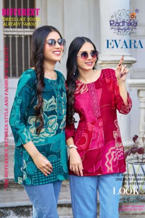 radhika lifestyle evara vol 1 series 1001-1010 rayon short plus size kurtis Rehmat Boutique