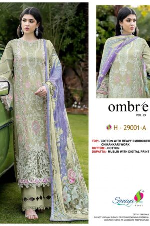 saniya trendz ombre nx vol 29 series 29001-29004 cotton pakistani unstitch suit