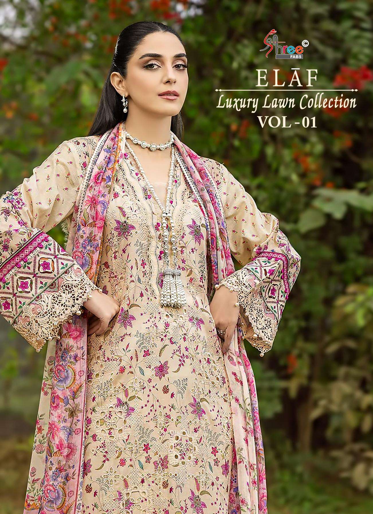 shree fabs elaf luxury lawn collection vol 1 series 4301-4308 pure cotton wholesale suit Rehmat Boutique shree fabs elaf luxury lawn collection vol 1 series 4301-4308 pure cotton wholesale suit shree fabs elaf luxury lawn collection vol 1 series 4301-4308 pure cotton wholesale suit Rehmat Boutique