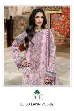 shree fabs jade bliss lawn vol 2 series 4247-4250 pure cotton wholesale suit in surat Rehmat Boutique