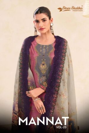 shree shalika mannat vol 23 series 23001-23006 cotton lawn wholesale suit