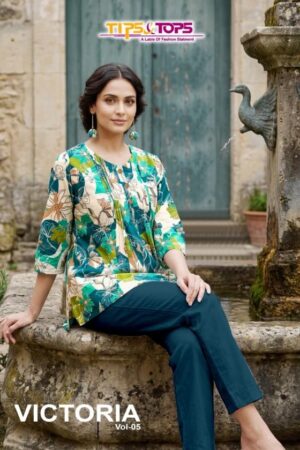 tips & tops victoria vol 5 series 501-506 Cotton Print wholesale tops in surat Rehmat Boutique