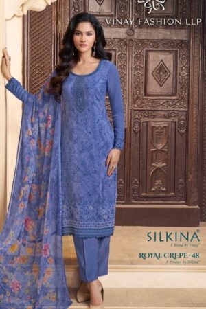 Home Rehmat Boutique Buy Ethnic Suits Online for Weddings VINAY SILKINA - ROYAL CREPE 48 DIGITAL PRINTED ROYAL CREPE wholesale suit Rehmat Boutique