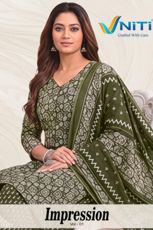 vniti lifestyle impression vol 1 series 1001-1010 cotton readymade wholesale suit