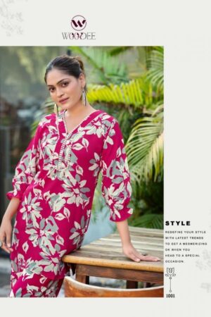 woodee pihu series 1001-1006 rayon readymade co-ord set Rehmat Boutique