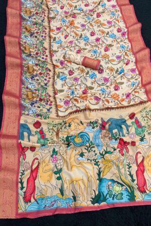 ysc2115 kalamkari print dola silk trendy sarees Rehmat Boutique